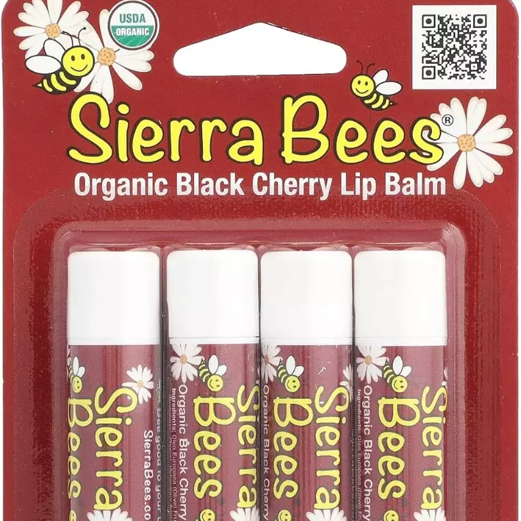 Sierra Bees Organic Black Cherry Lip Balm 4pc (4.25gm)