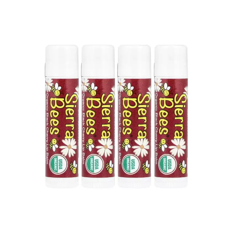 Sierra Bees Organic Black Cherry Lip Balm 4pc (4.25gm)