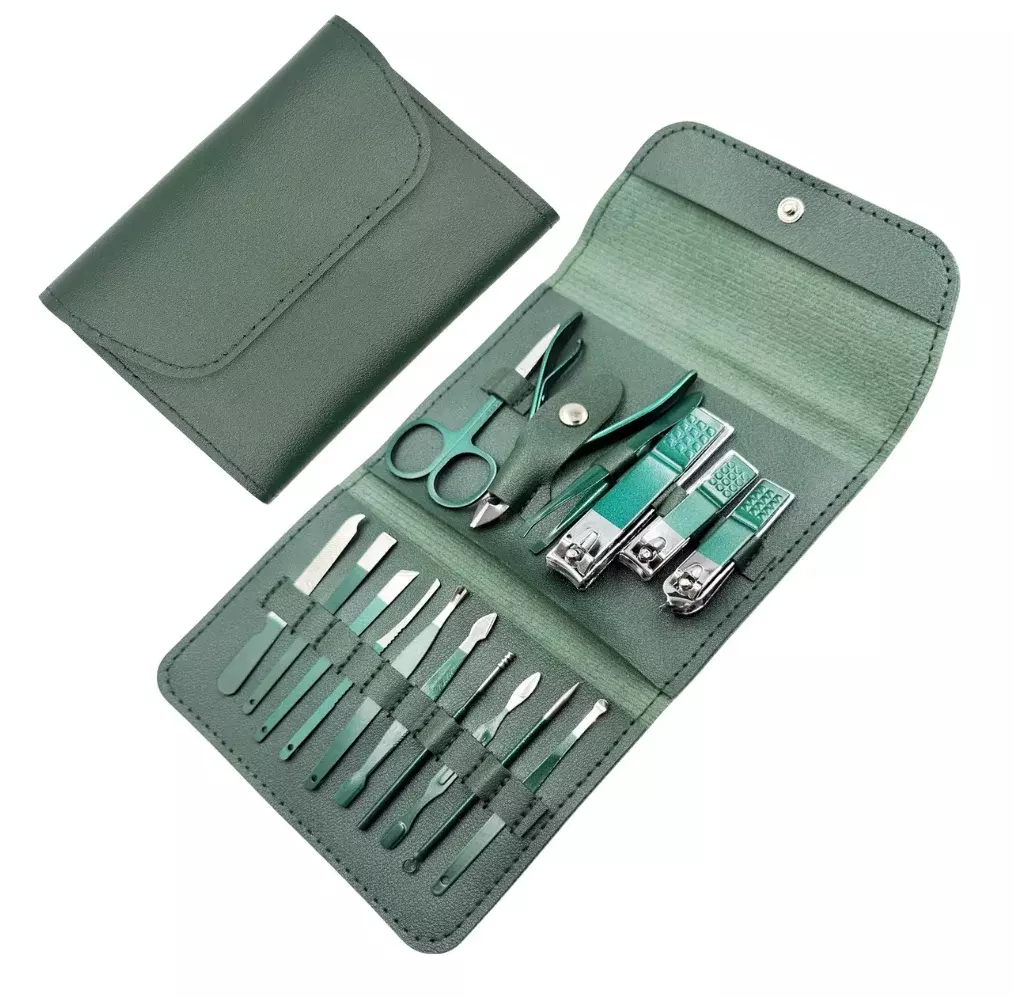 Blink 16 Pcs Nail Clipper Set# Deep GREEN