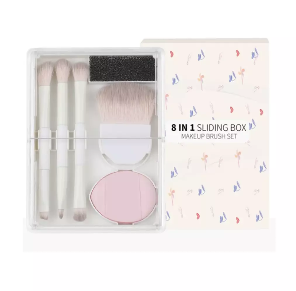Blink 8-in-1 Pushable makeup brush Set# White