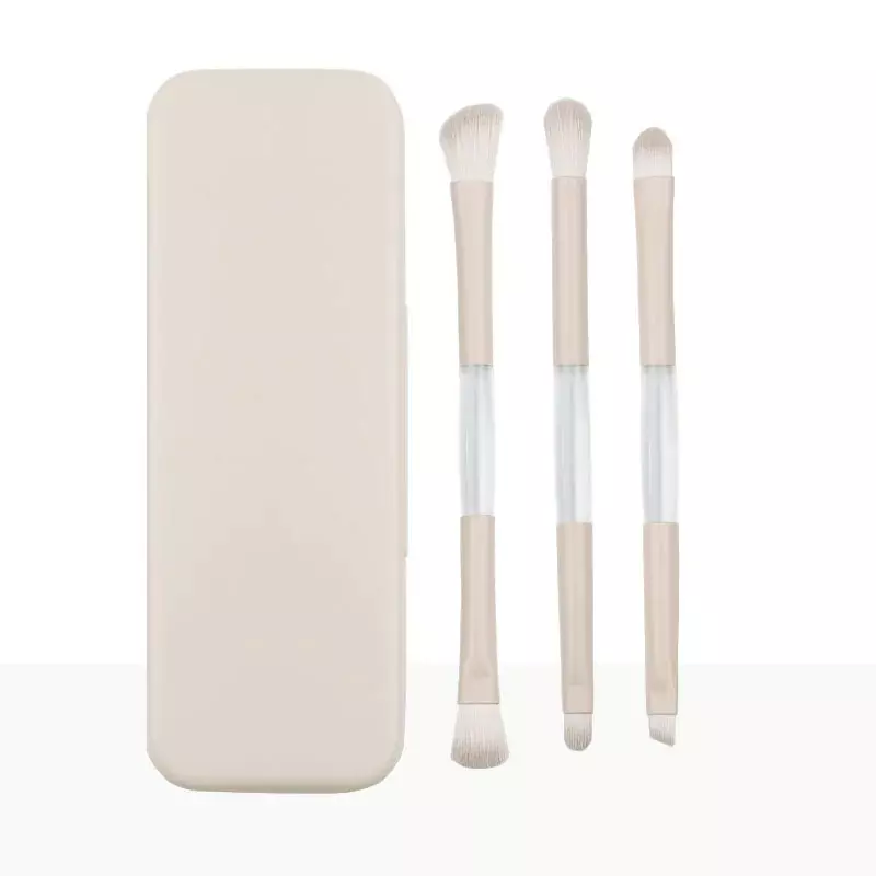 Blink Double head eye shadow brush 3pcs set # Cream Colour
