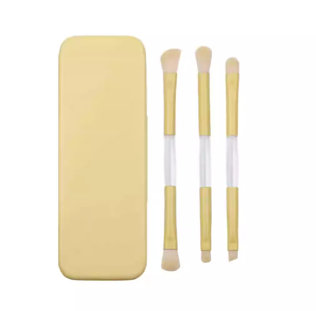 Blink Double head eye shadow brush 3pcs set# Yellow