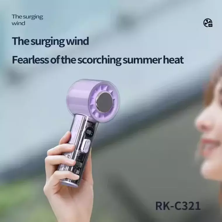 Blink Mech High speed folding handheld fan(Model;K811)- PURPLE