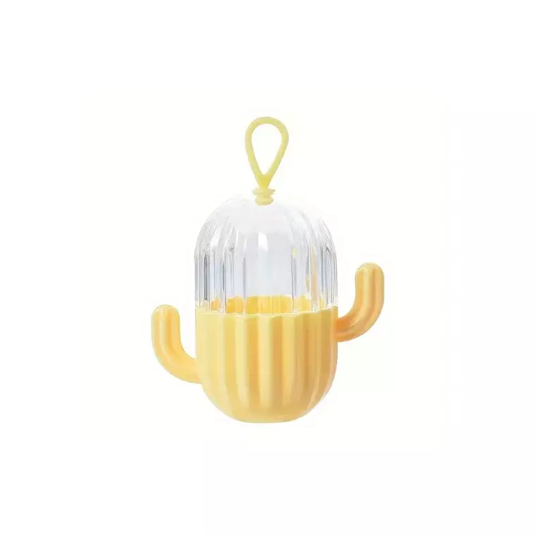 Blink Makeup Sponge Puff With Cactus Shape Holder #Yellow