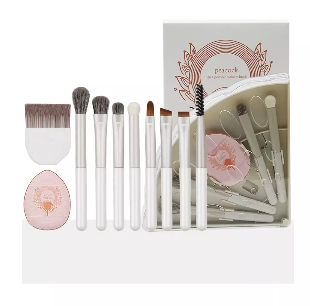 Blink Peacock 10 in 1 Makeup Brush# Gray
