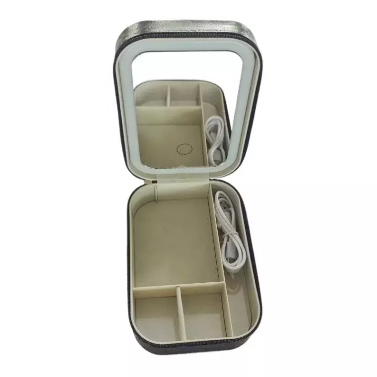 Blink Portable Travel Smart Organizer Makeup Box With Led Mirror #Pink