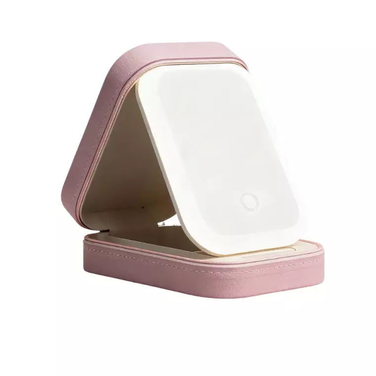Blink Portable Travel Smart Organizer Makeup Box With Led Mirror #Pink