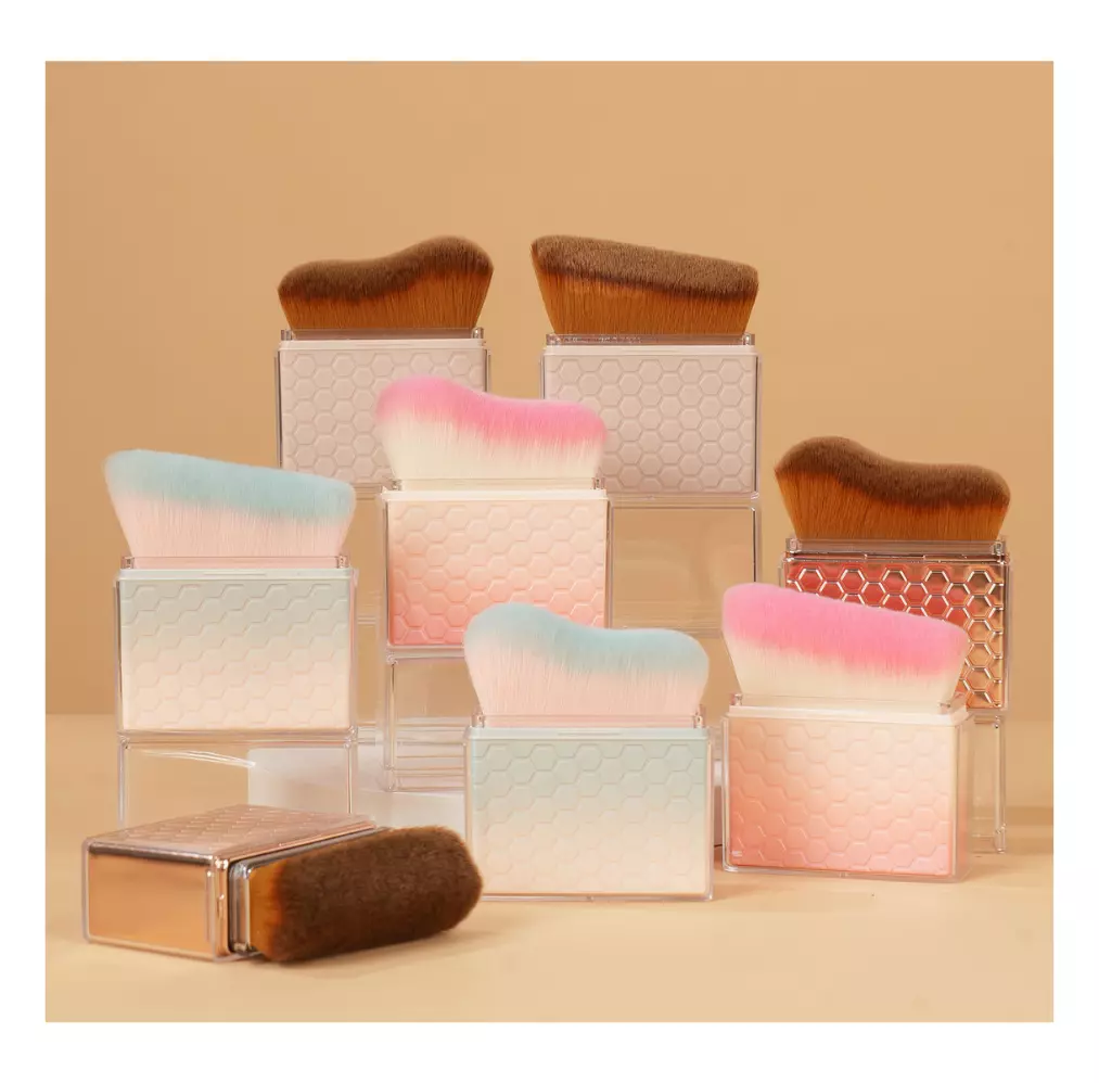 Blink Qiang Fang Retractable Makeup Powder Brush# Rose Gold