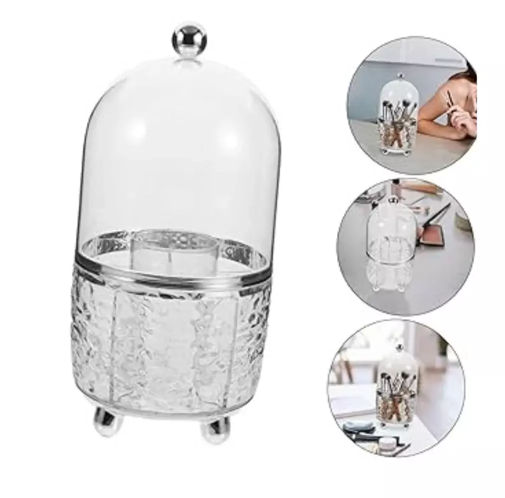 Blink Transparent Rotatable Cosmetics Storage # Silver