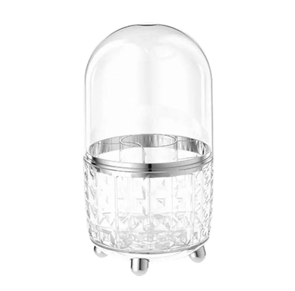 Blink Transparent Rotatable Cosmetics Storage # Silver