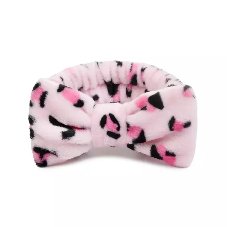 Blink Women Bow Decor Cute Headband #Pink Leopard
