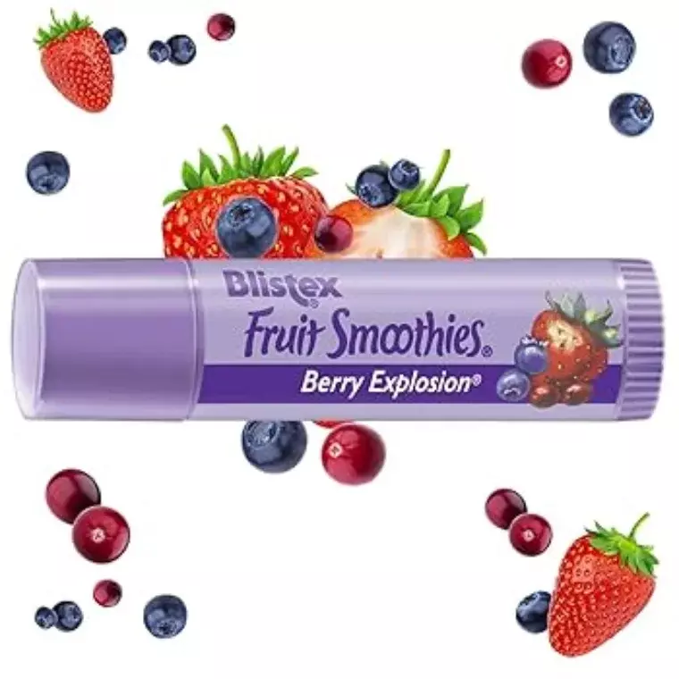 Blistex Fruit Smoothies Lip Balm 3-pack SPF 15 Berry Melon Tropical Vtg Old (2.83gm) Ea
