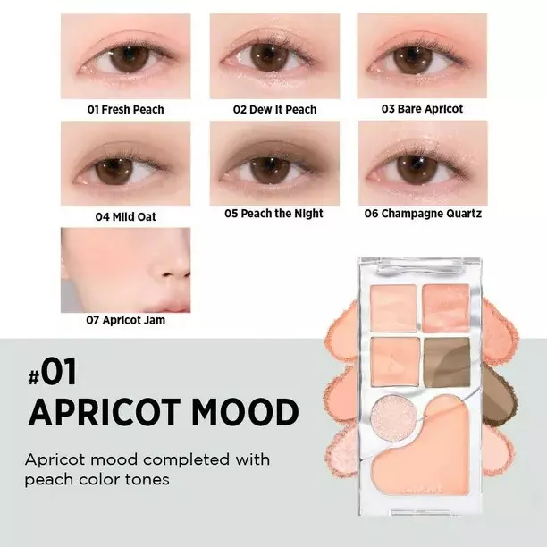 Rom&nd Bare Layer Pallete 01 - Apricot Mood (14g)
