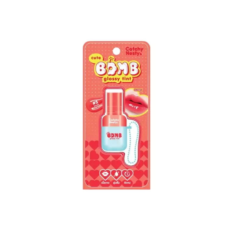 Catchy Nesty Cute Bomb Glossy Tint #05 Sweet Watermelon ( 3.5gm)