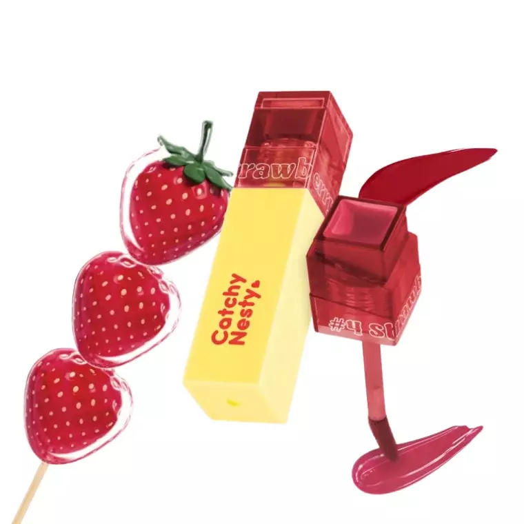 Catchy Nesty Look Choop Lip Glaze #04 Strawberry (3.5gm)