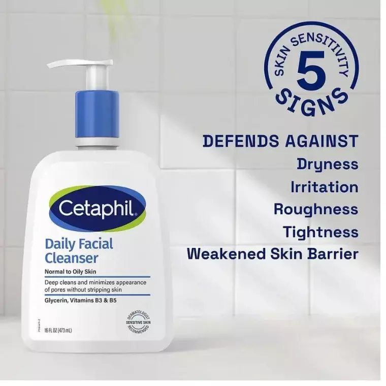 Cetaphil Daily Facial Cleanser for Sensitive, Combination to Oily Skin (591ml)