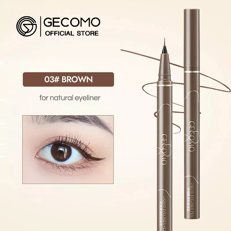 Gecomo Liquid Eyeliner Pen - #3 Brown (1ml)