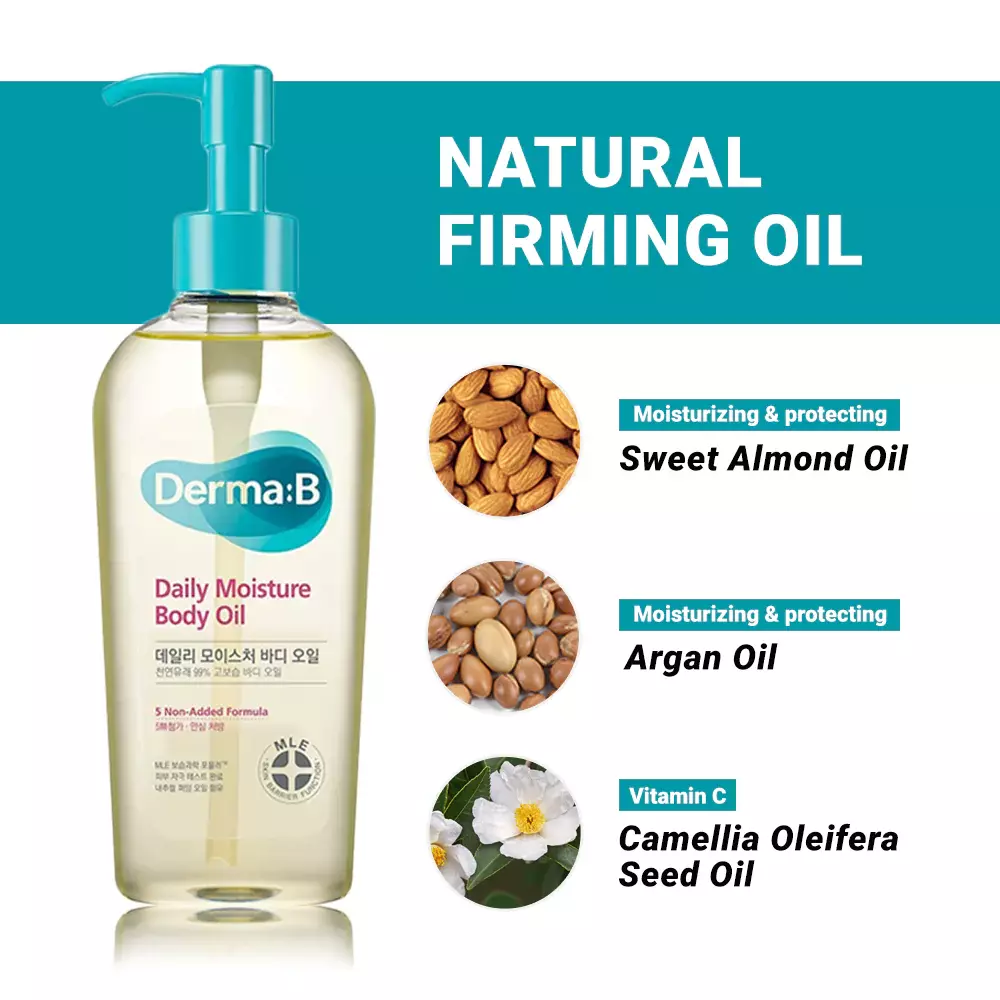 Derma:B Daily Moisture Body Oil (200ml)