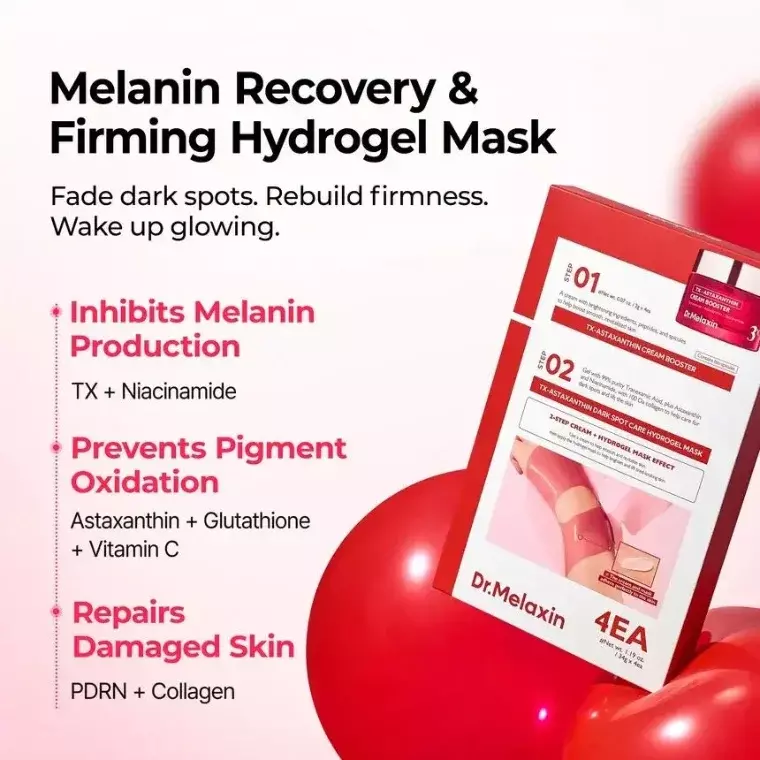Dr.Melaxin TX-Astaxanthin Cream Booster & Dark Spot Care Hydrogel Mask (34gm)