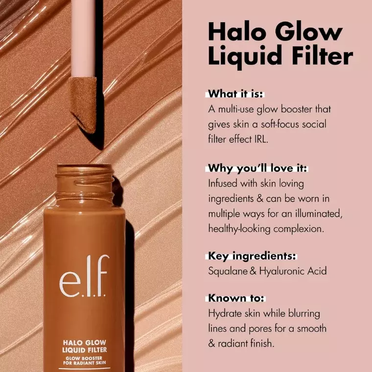 E.l.f. Halo Glow Liquid Filter #5 Medium/Tan (31.5ml)