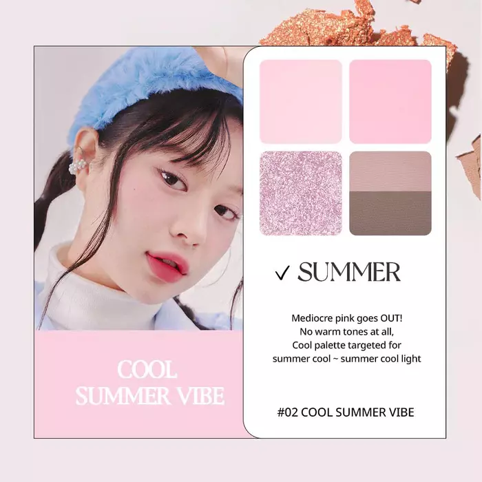 Peripera Ink Pocket Shadow Palette - 02 COOL SUMMER VIBES (2g)