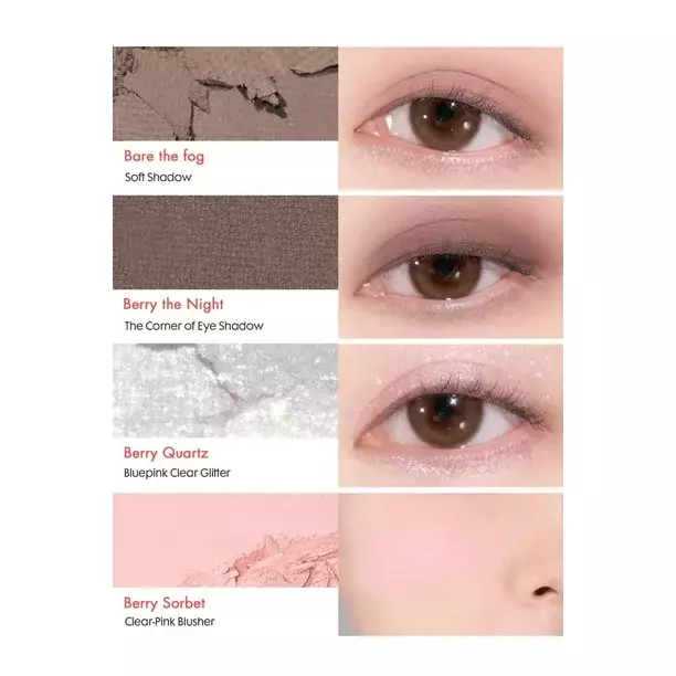 Rom&nd Bare Layer Pallete 02 - Strawberry Mood (14g)