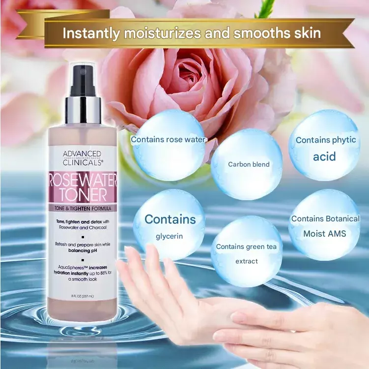 Advanced Clinicals Rosewater Toner