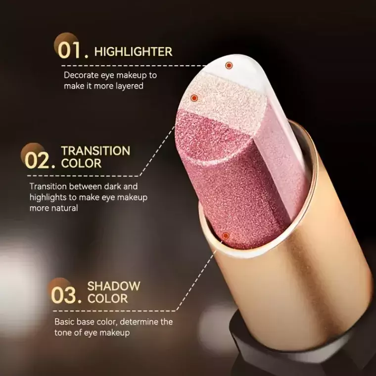 Gecomo 3 Color Gradient Eye Shadow Stick #02 (3gm)