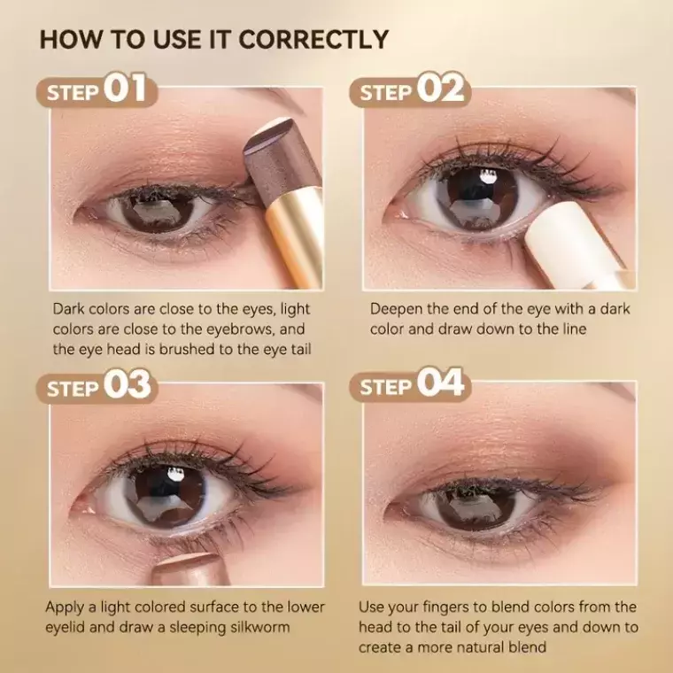 Gecomo 3 Color Gradient Eye Shadow Stick #02 (3gm)