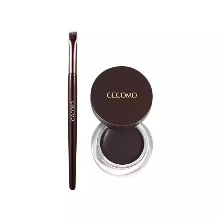 Gecomo Cream Eyeliner Gel With Eyeliner Brush #01 Black (4gm)