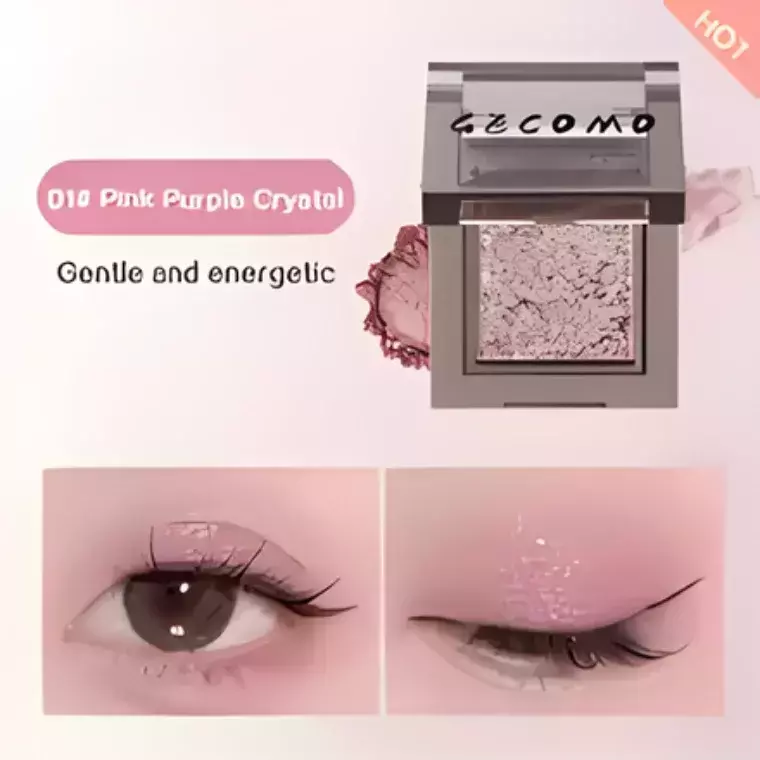 Gecomo Cream Smoky Monochrome Eyeshadow #01 Pink Purple Crystal (2.2gm)