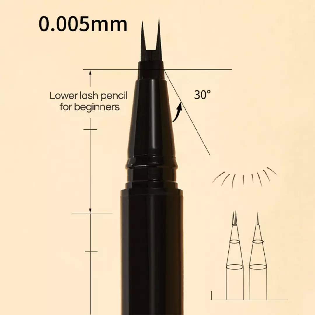 Gecomo Delicate Three-Dimensional Two-Claw Liquid Eyeliner #2 Natural Gray Brown (1ml)