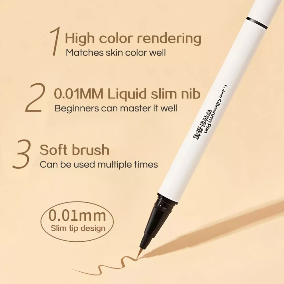 Gecomo Double-Headed Lying Silkworm Pen #1 Sweet Milk Apricot (1.2g)