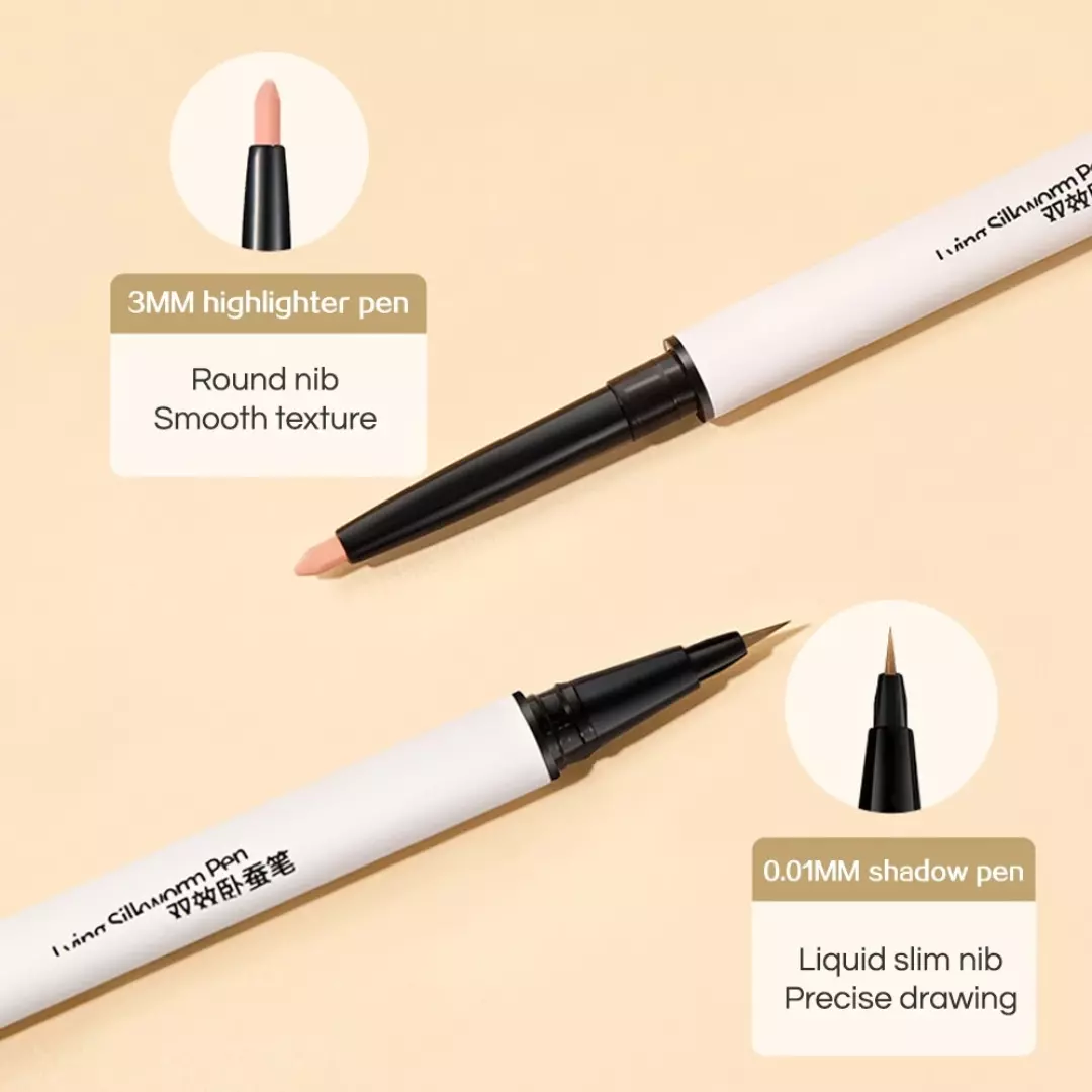 Gecomo Double-Headed Lying Silkworm Pen #1 Sweet Milk Apricot (1.2g)