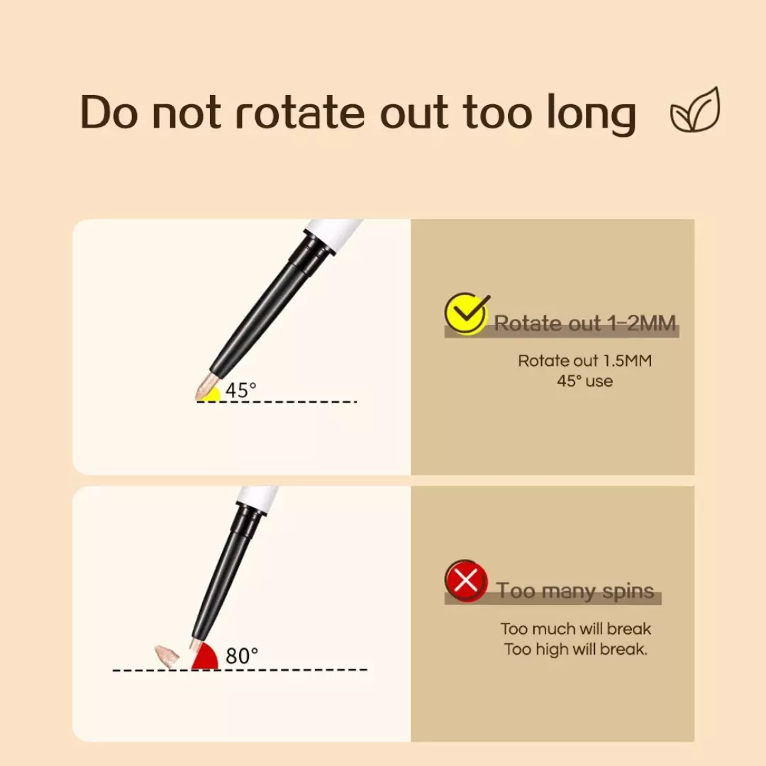 Gecomo Double-Headed Lying Silkworm Pen #1 Sweet Milk Apricot (1.2g)