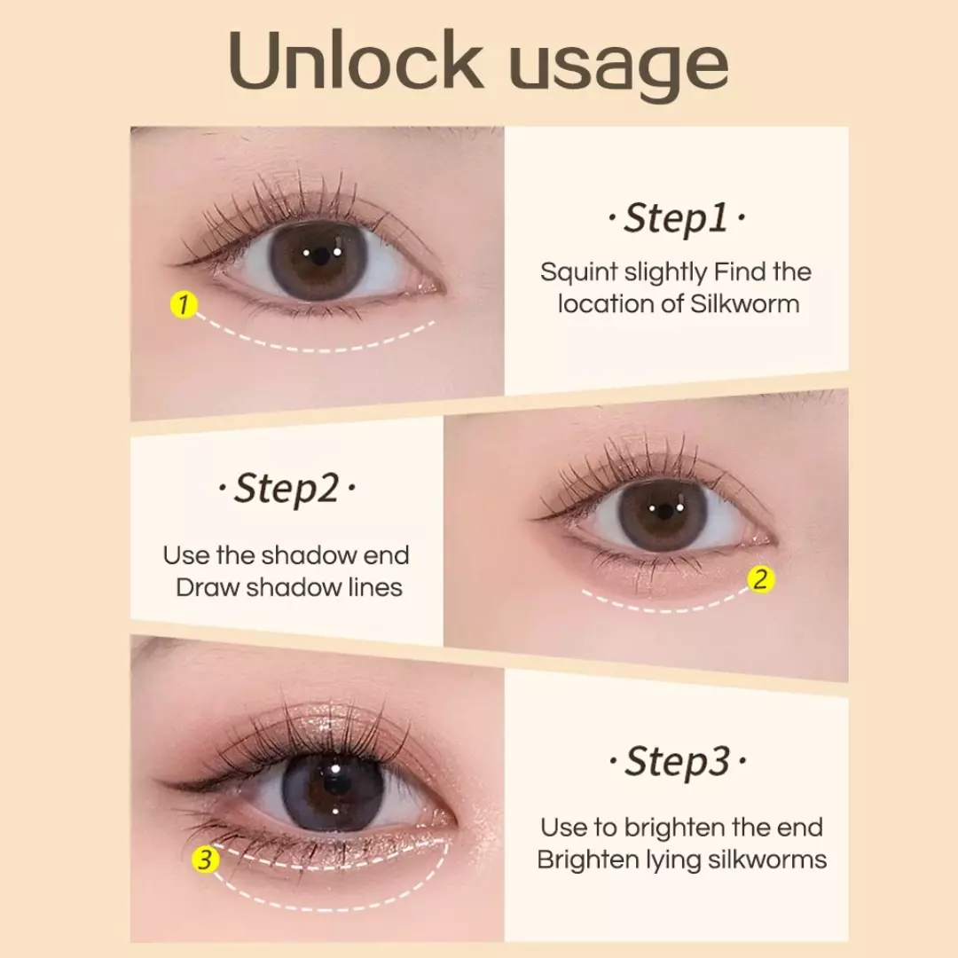 Gecomo Double-Headed Lying Silkworm Pen #1 Sweet Milk Apricot (1.2g)