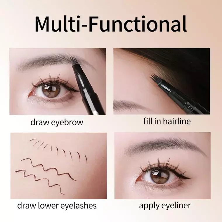 Gecomo Fine and Smooth Four-Claw Eyebrow Pencil #02 Gray Brown (1gm)