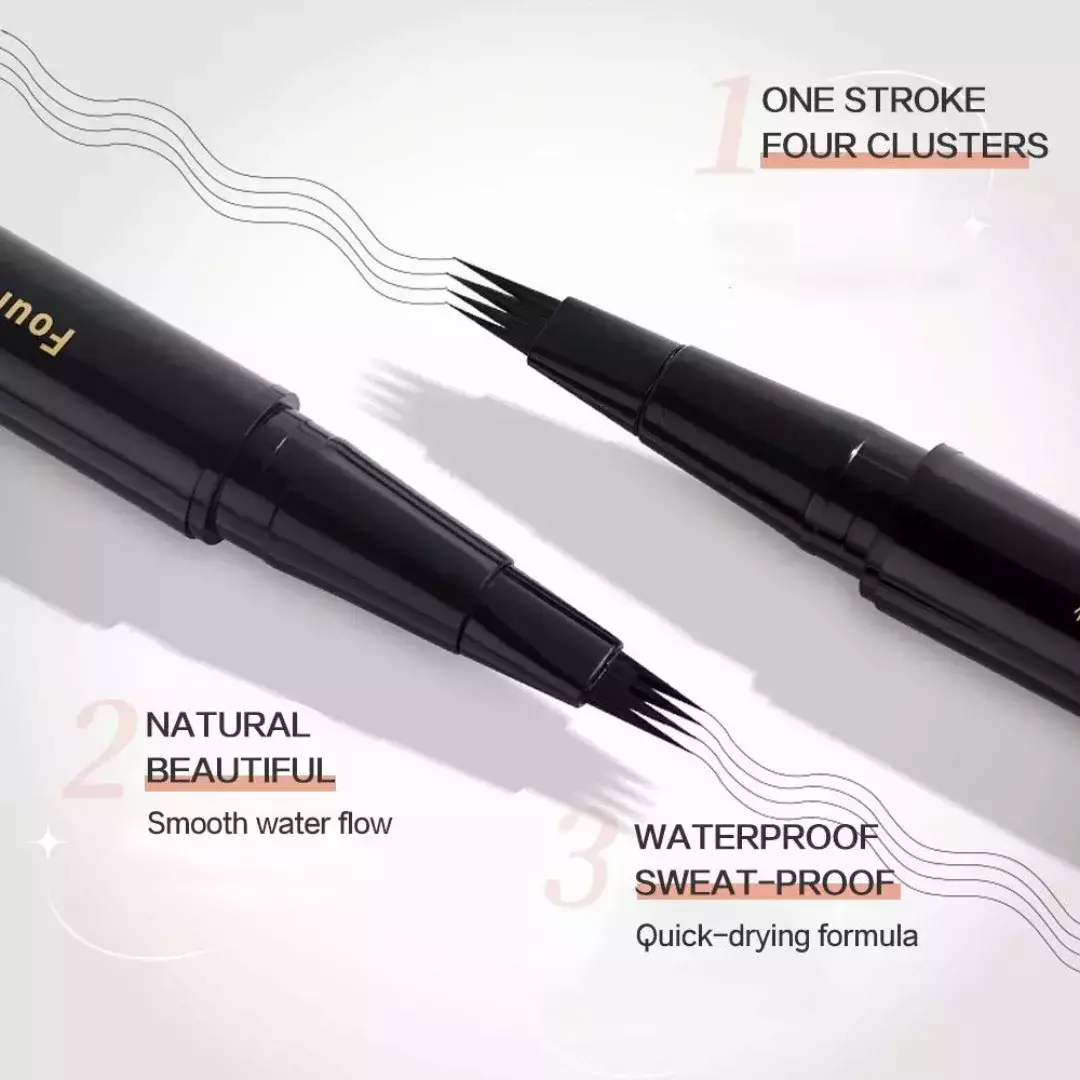 Gecomo Fine and Smooth Four-Claw Eyebrow Pencil #01 Dark Brown (1gm)