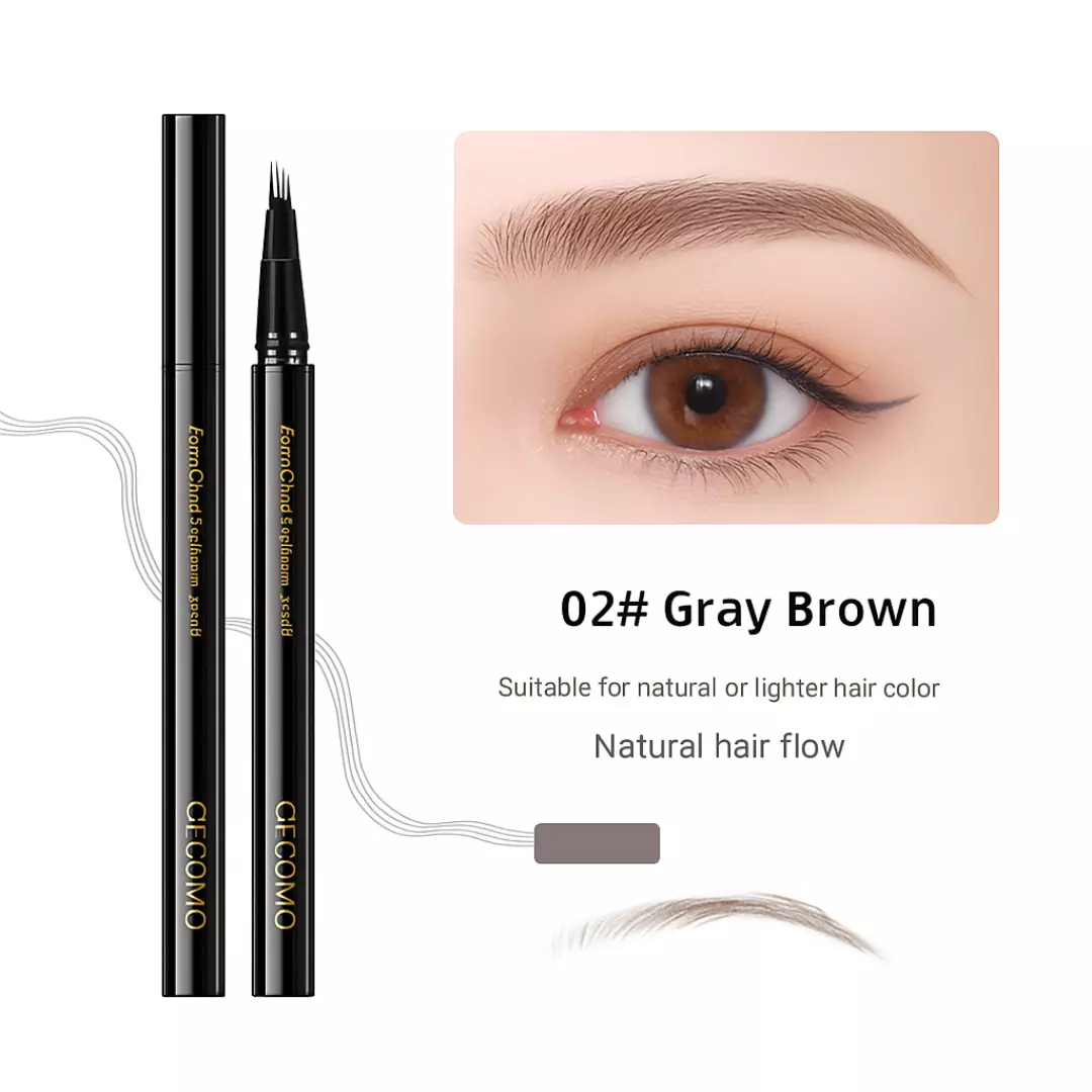 Gecomo Four-Claw Eyebrow Pencil #2 Gray Brown (1g)