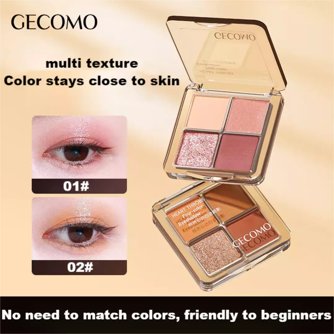 Gecomo Heart Throbs Four Color Eyeshadow #01 Peach Sweet Tea (2g)