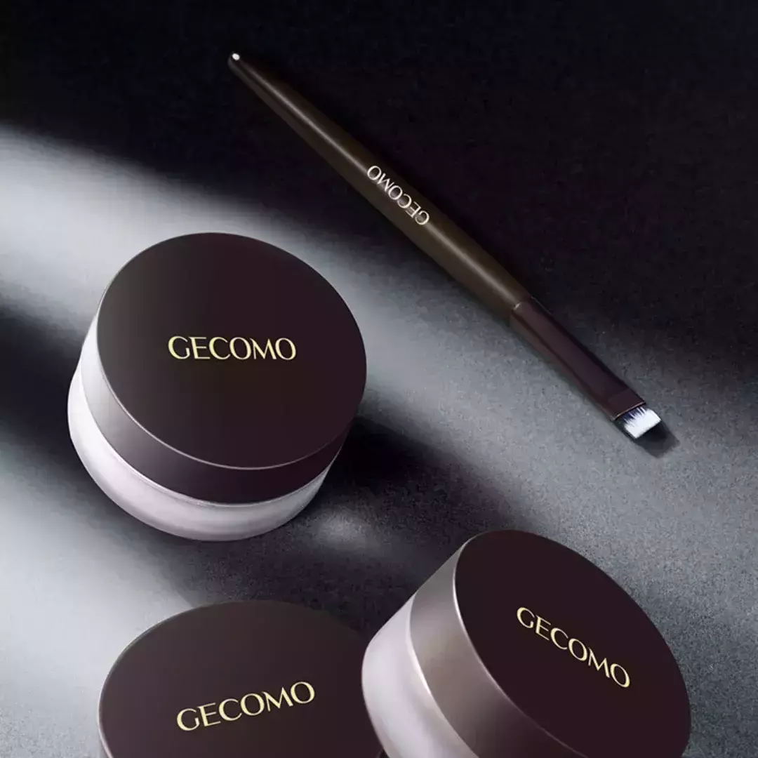 Gecomo Cream Eyeliner Gel With Eyeliner Brush #03 Brown (4gm)