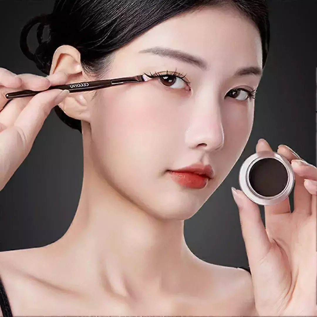 Gecomo Cream Eyeliner Gel With Eyeliner Brush #03 Brown (4gm)