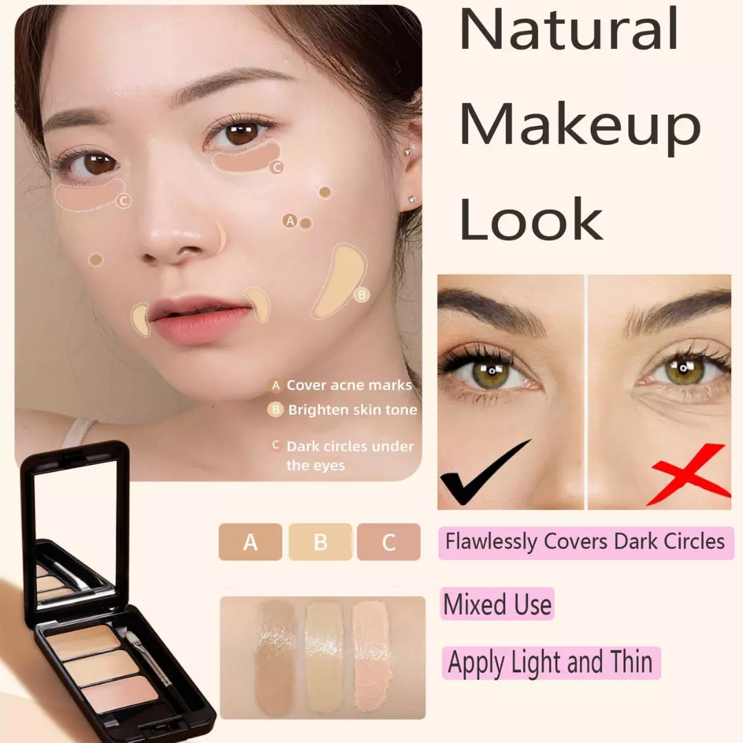 Gecomo Natural Three Color Concealer #01 Natural Color (1.2g)