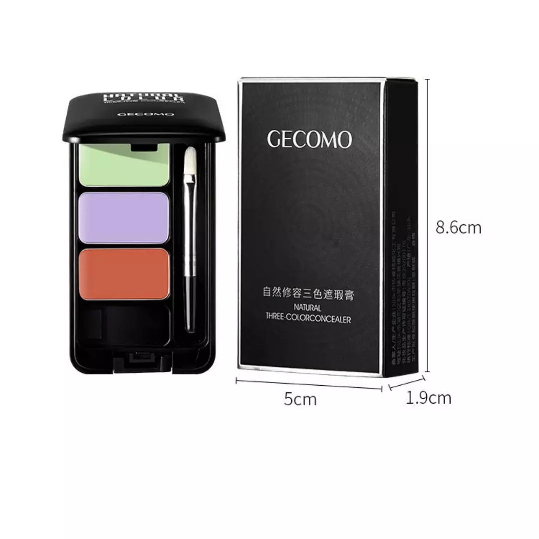 Gecomo Natural Three Color Concealer #02 Bright Color (1.2g)
