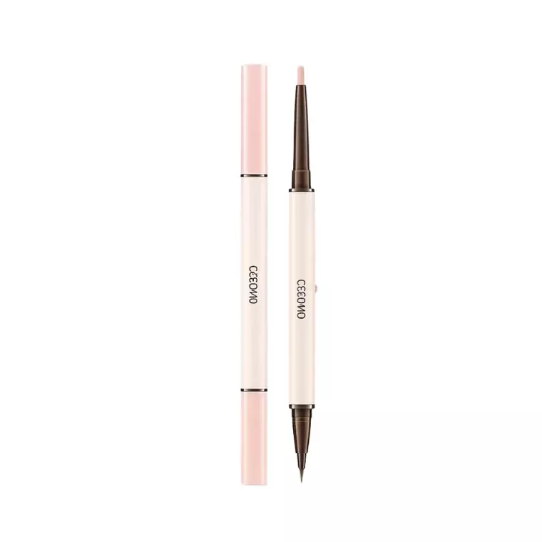 Gecomo Stereo Double-End Pen for Eyes #2 Matte Nude Apricot (1.2g)