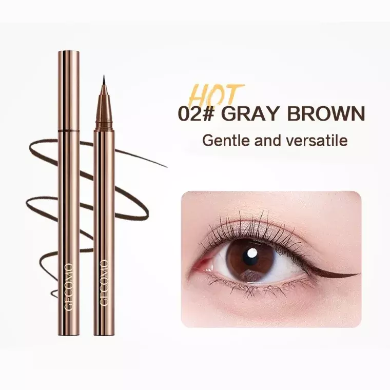 Gecomo Smooth Liquid Eyeliner #2 Gray Brown (1ml)