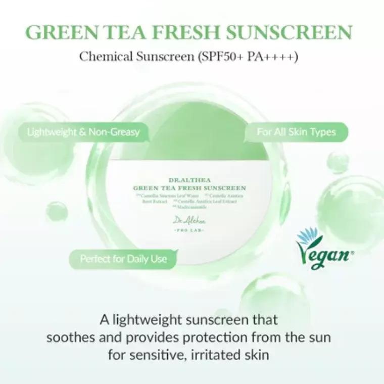 Dr. Althea Green Tea Fresh Sunscreen SPF50+ PA++++ (50ml)