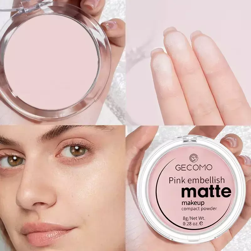 Gecomo Matte Concealer Sweat‑Proof Finishing Powder -Pink (8g)