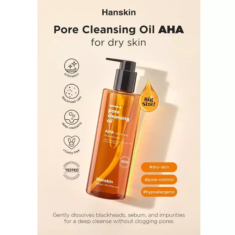 Hanskin Pore Cleansing Oil AHA (300ml)