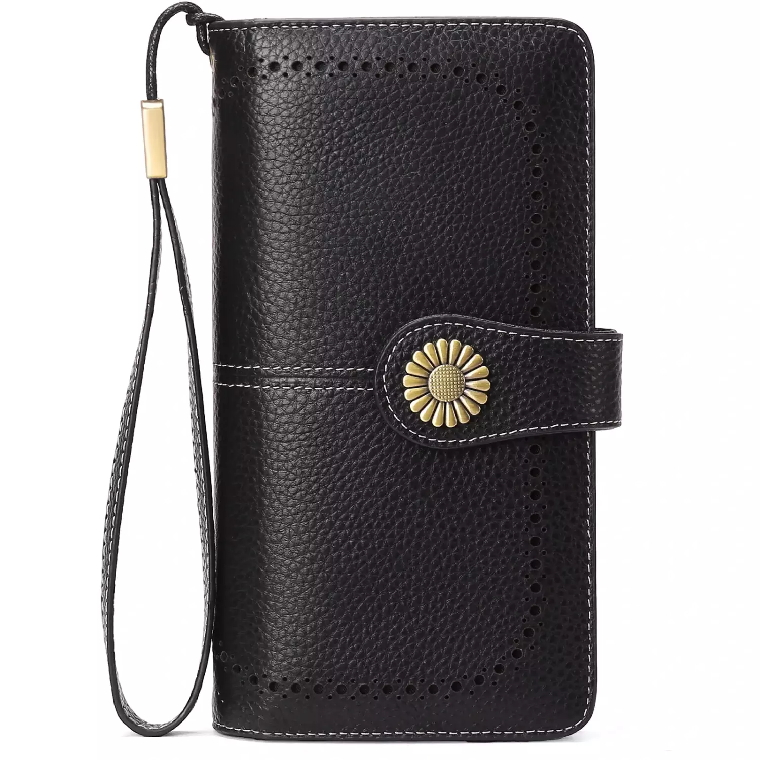 Inbery Women’s Long Multi‑Card Wrist Bag - BLACK